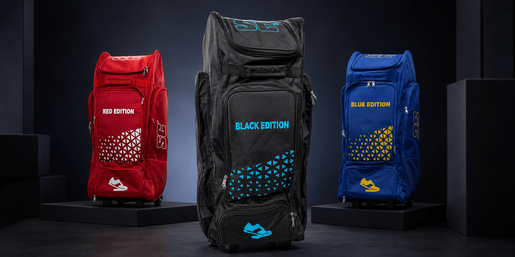 SC wheeled cricket kit bags