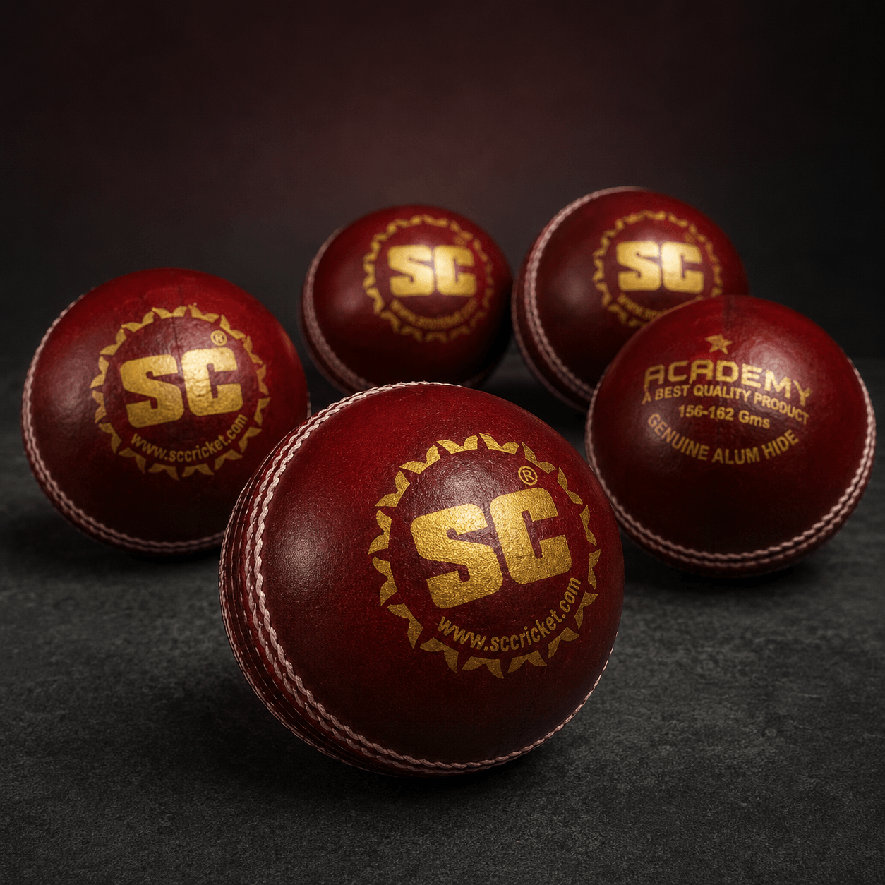 SC red leather cricket balls
