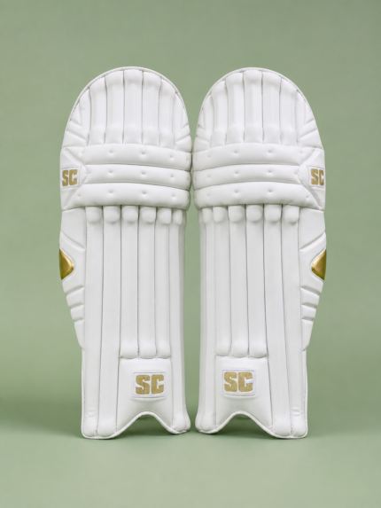 Pair of SC Test men’s cricket batting leg guards front view