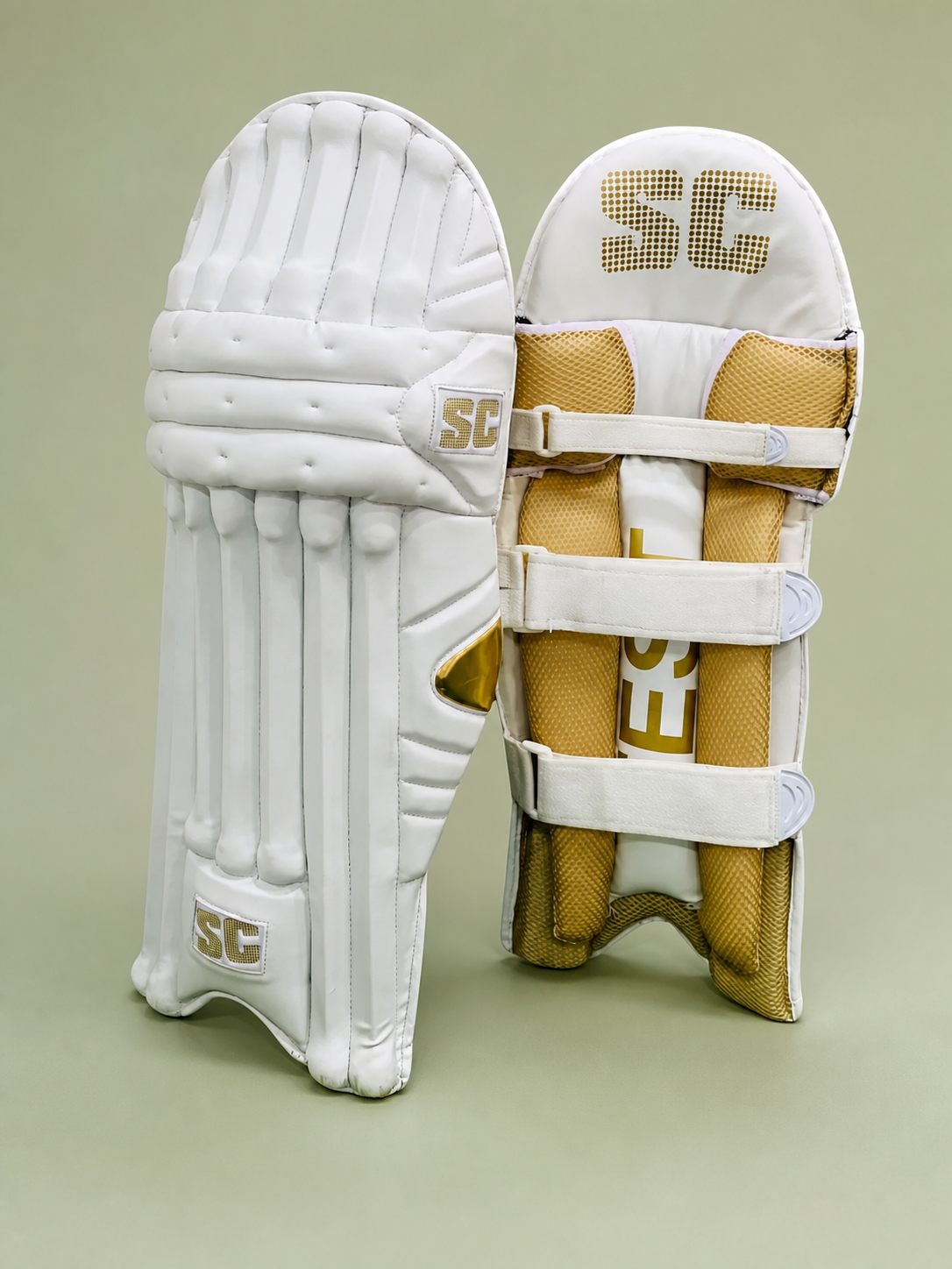 03-detail SC Test cricket batting leg guards front and rear construction detail